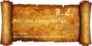 Módis Leonidász névjegykártya